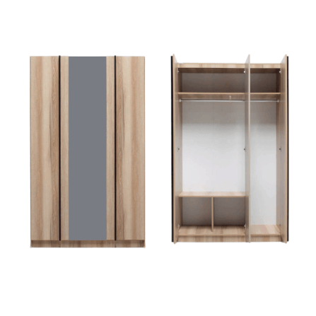 ชุดห้องนอน + ที่นอน PVC 5 ฟุต WISDOM DESIGN FURNITURE รุ่น EASY สีบัตเตอร์/กราไฟท์_2
